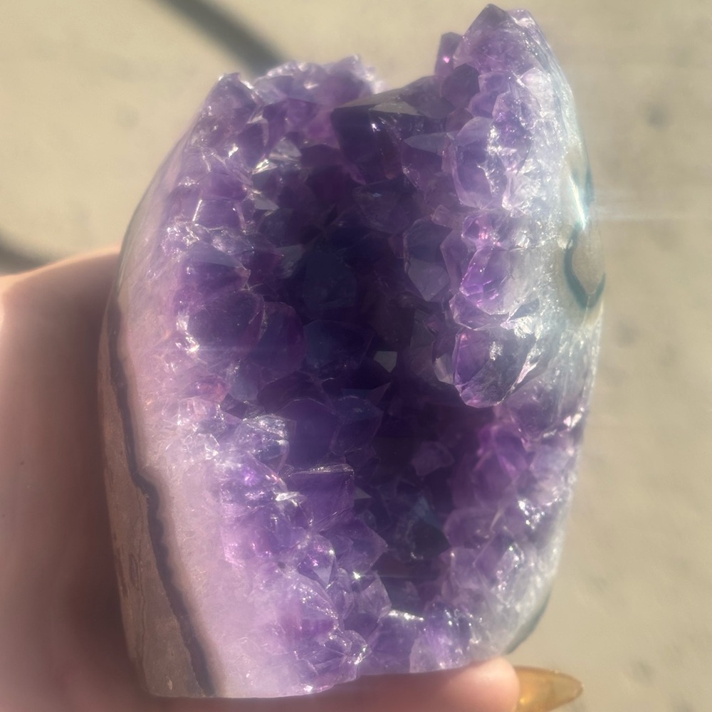 Amethyst Geode Crystal Home Accent